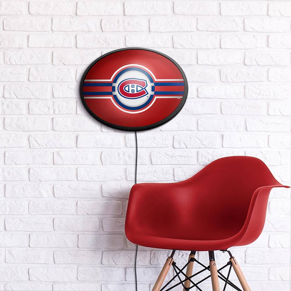 Alt View 3. The Fan-Brand - Montreal Canadiens 18'' x 14'' Team Color Slimline Illuminated Wall Sign - Multicolor.
