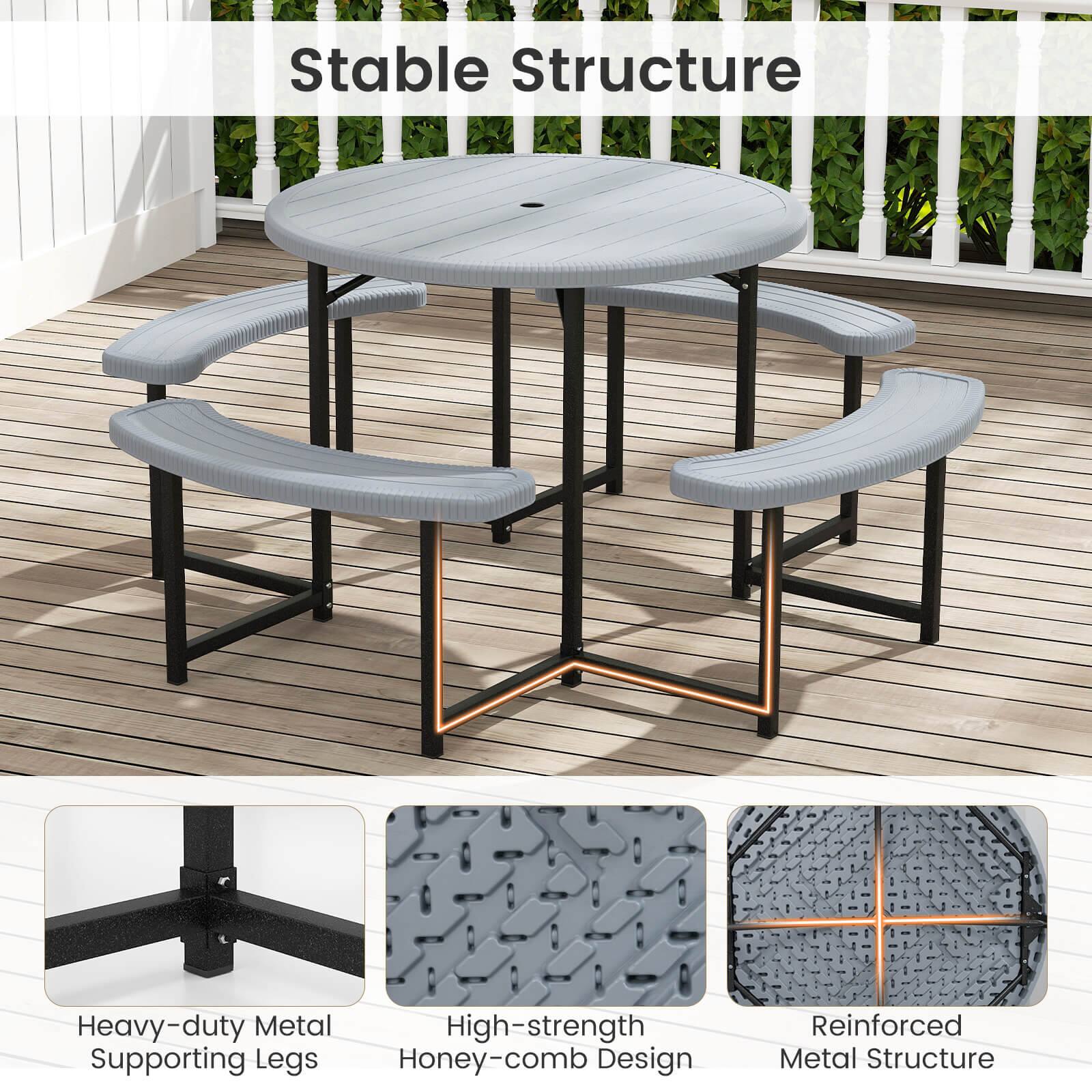 Stable Structure: Heavy-duty Metal High-strength Supporting Legs Honey-comb Design Reinforced Metal Structure