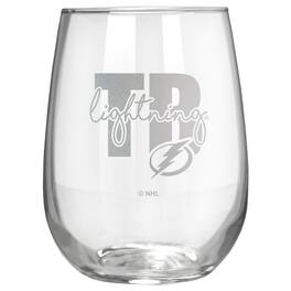 Great American Products - Tampa Bay Lightning Etched 17oz. City Stemless Wine Glass - Multicolor