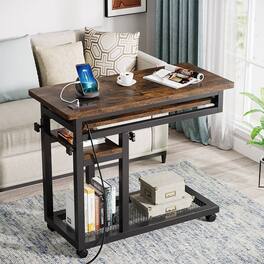 Tribesigns - Office Computer Desk with Engineered Wood Construction, for Computer Work, Writing and Study in Home Offices - Brown