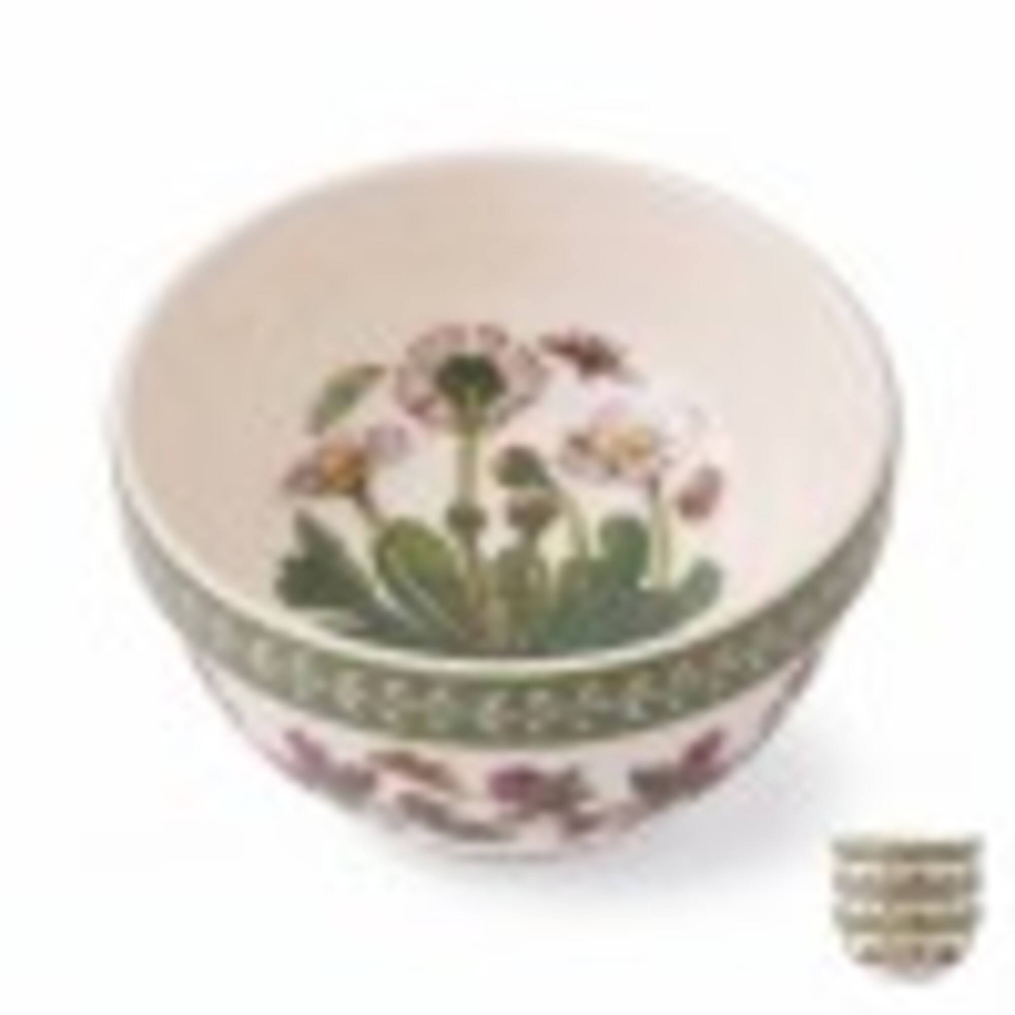 Front. Portmeirion - Portmeirion Botanic Garden Etchings 4" Stacking Bowl - Set of 4 - Multicolored.