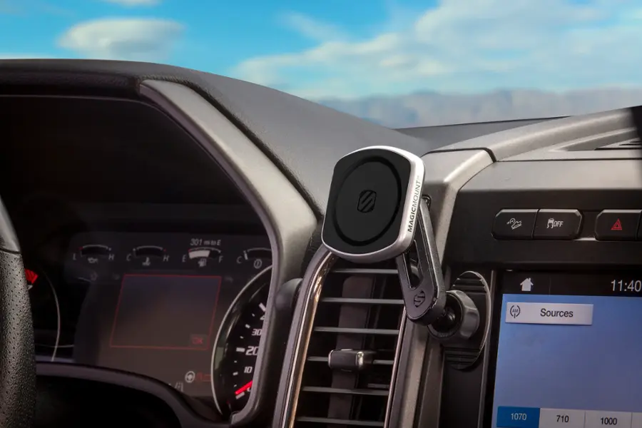 Alt View 14. Scosche - MagicMount Pro² Dash/Vent Mount for most Cell Phones - Black.