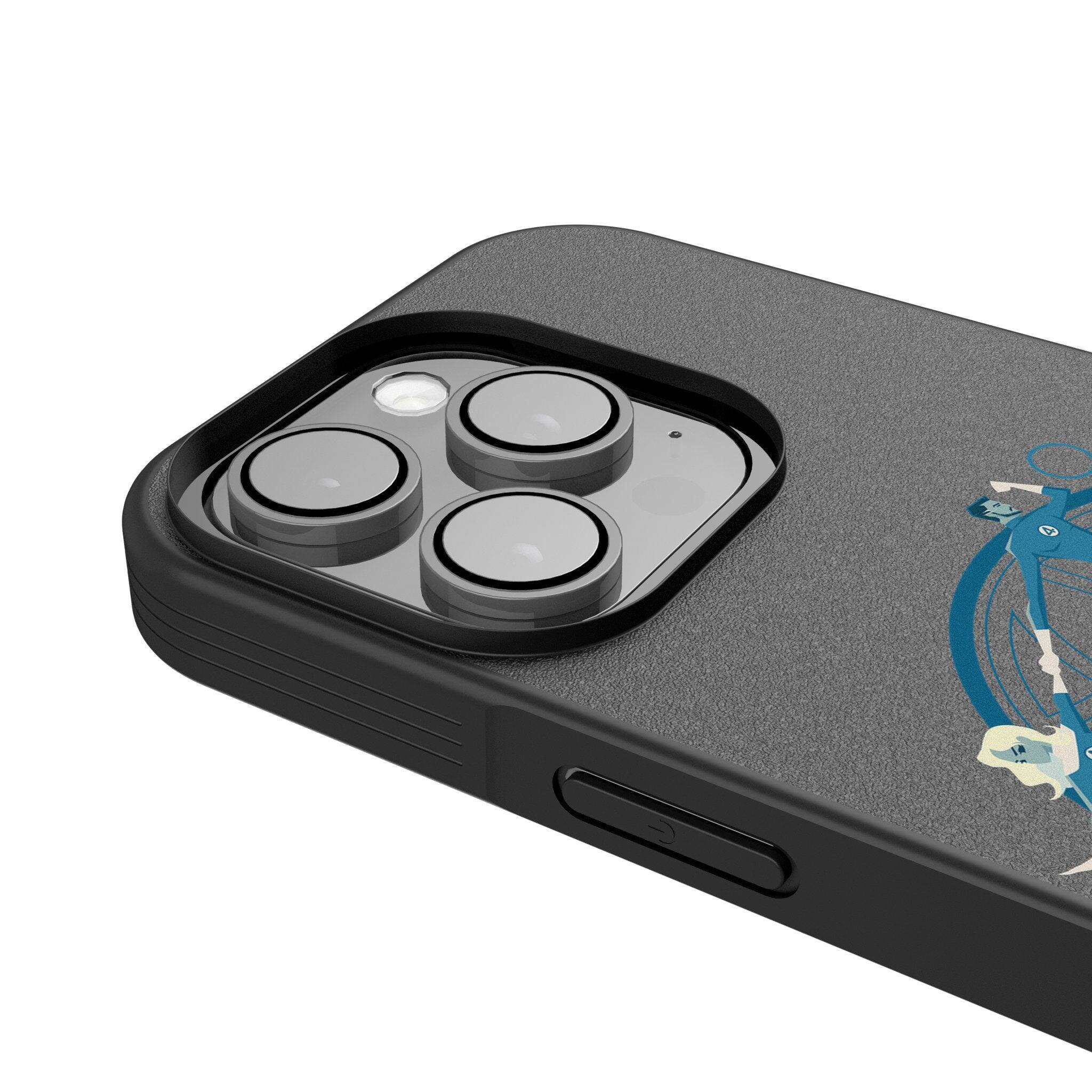 Back. Keyscaper - Marvel Badge Bump Phone Case - Apple iPhone 16 Pro - Fantastic Four 4.