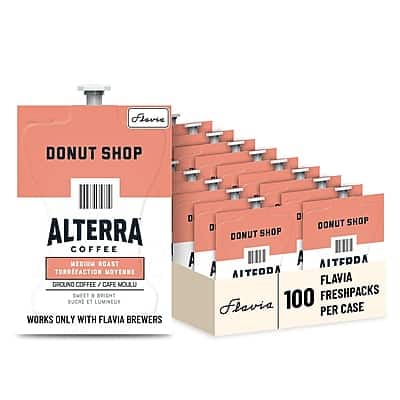 Alterra - Donut Shop Blend Coffee Flavia Freshpacks, Medium Roast, 100/Carton