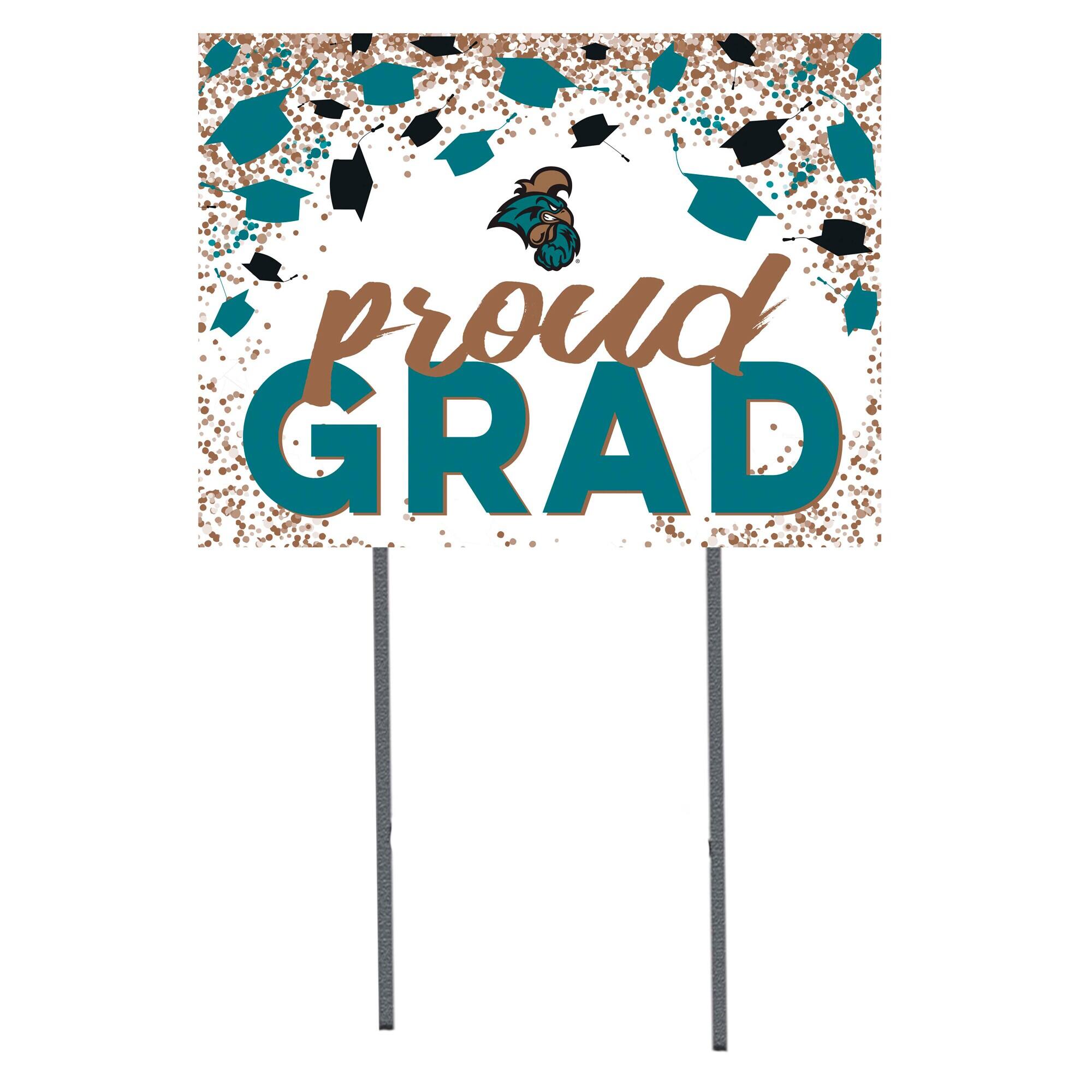 Coastal Carolina Chanticleers 18" x 24" Proud Grad Yard Sign