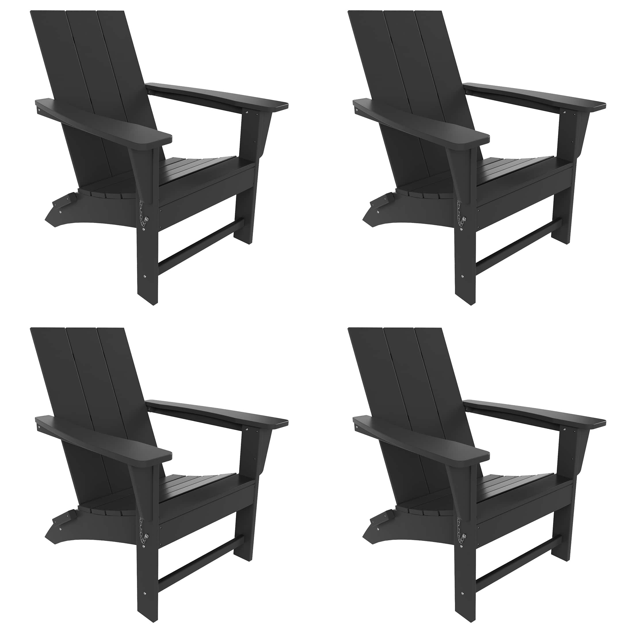 WestinTrends - Ashore Modern Outdoor Folding Adirondack Chair (Set of 4) - Gray price history on PriceWatchPro