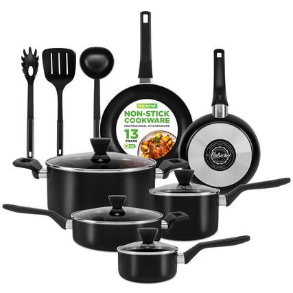 nutrichef NON-STICK COOKWARE PROFESSIONAL KITCHENWARE 13 PIECES