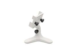 WeatherTech - DeskFone Two View | Rotatable & Adjustable Universal Desktop Cell Phone Holder – White Body – Black Metal Knobs - White/Black Metal