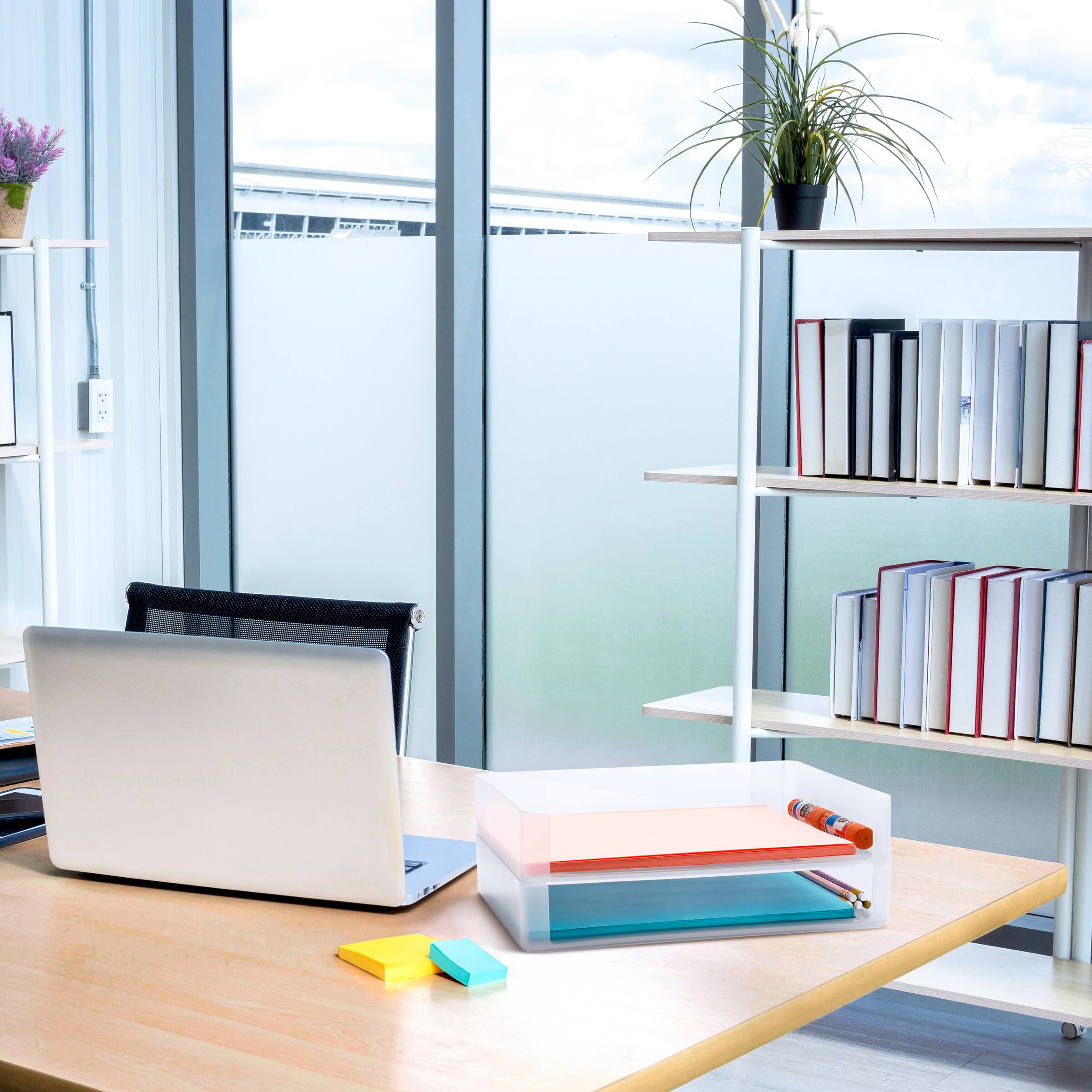 Angle. Sorbus - Stackable Letter Tray for Folders, Papers, Office Supplies, High Quality.