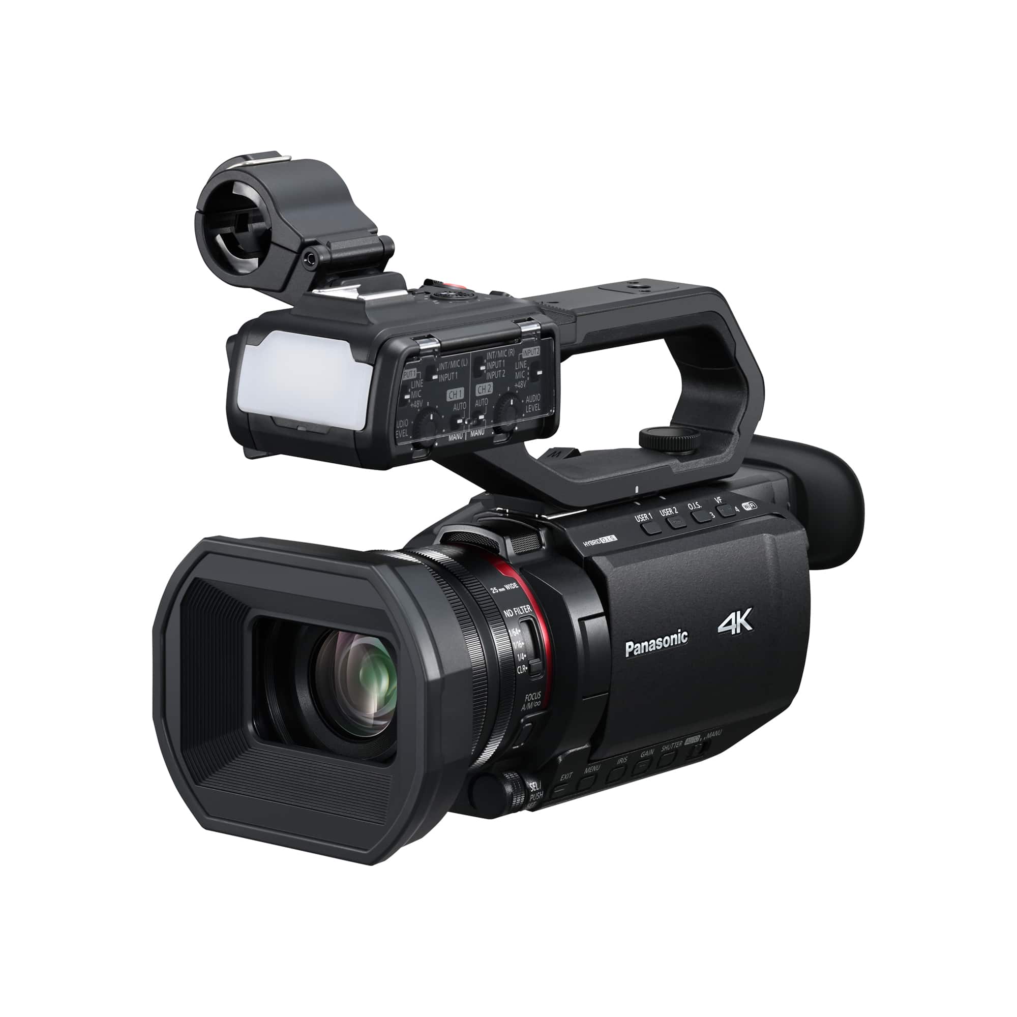 Panasonic - HC-X2100 4K Camcorder w/Live-Streaming + Wi-Fi, SDI, HANDLE - Black - Angle_Zoom