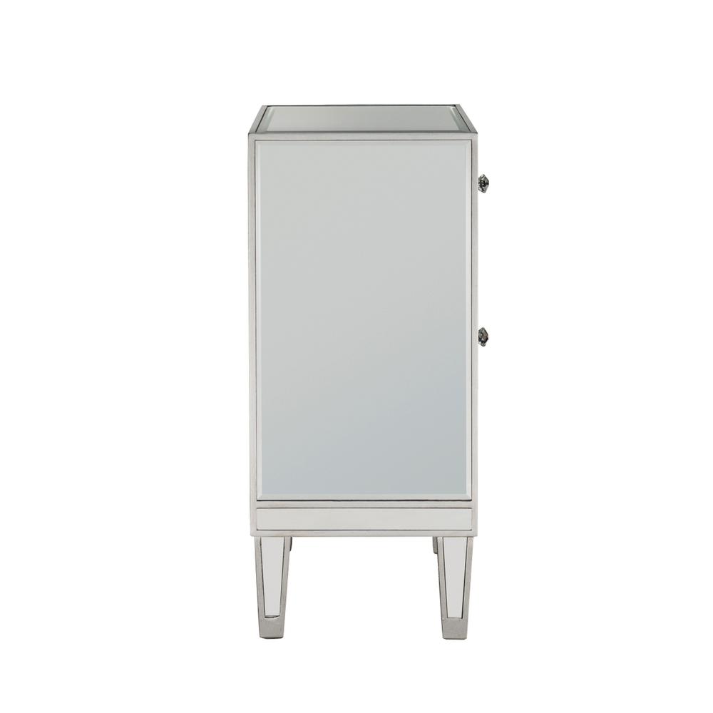 Alt View 7. Elegant Decor - End table 1 drawer 18in. W x 13in. D x 29in. H in antique silver paint - Antique Silver.