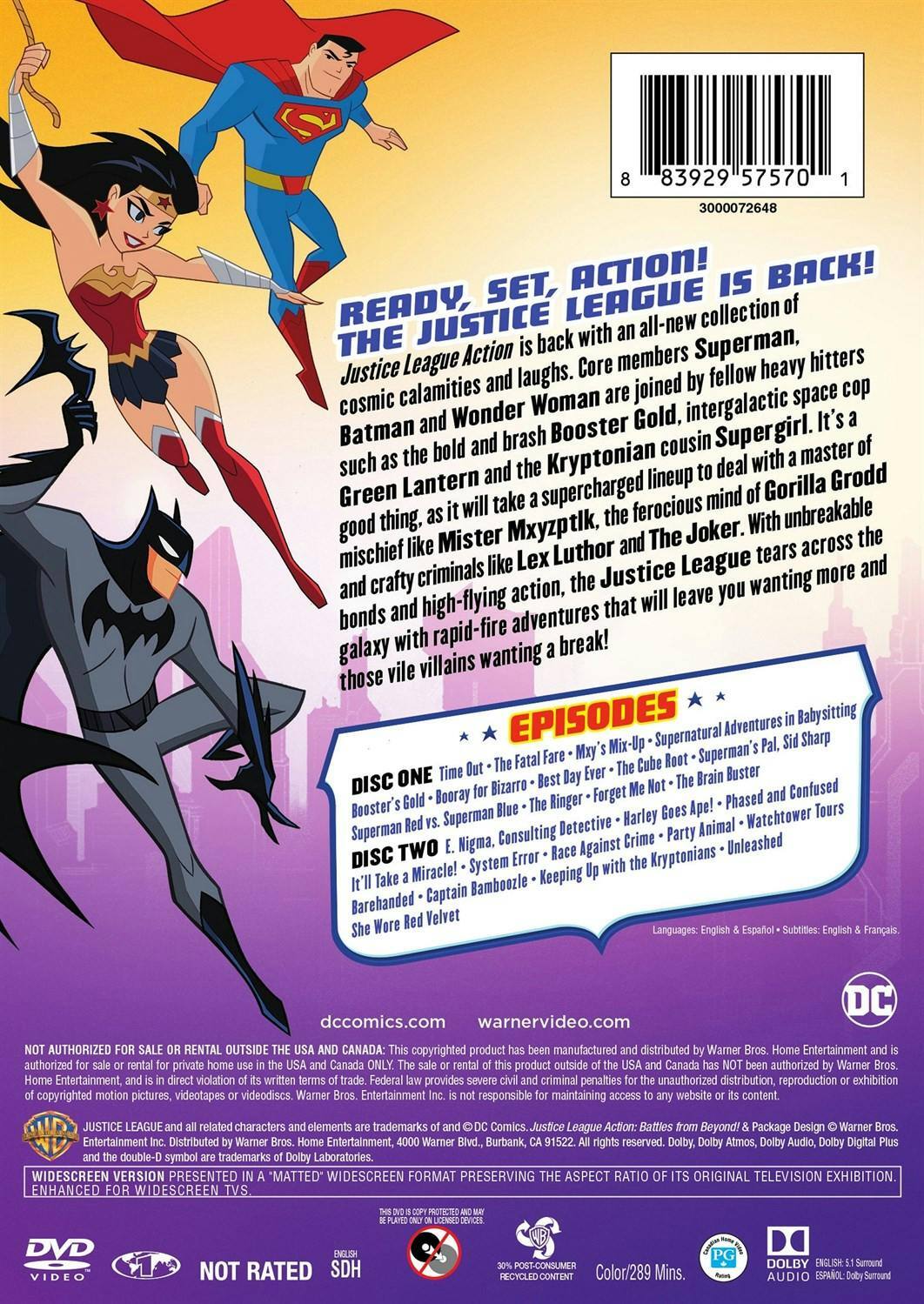 Back. Justice League: Action Season 1 Part 2   - DVD.