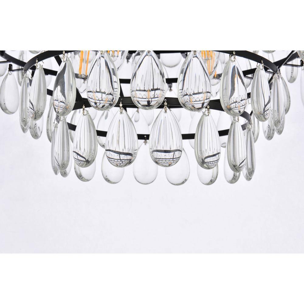Alt View 3. Elegant Lighting - Mila 18 inch flush mount in black - Black.