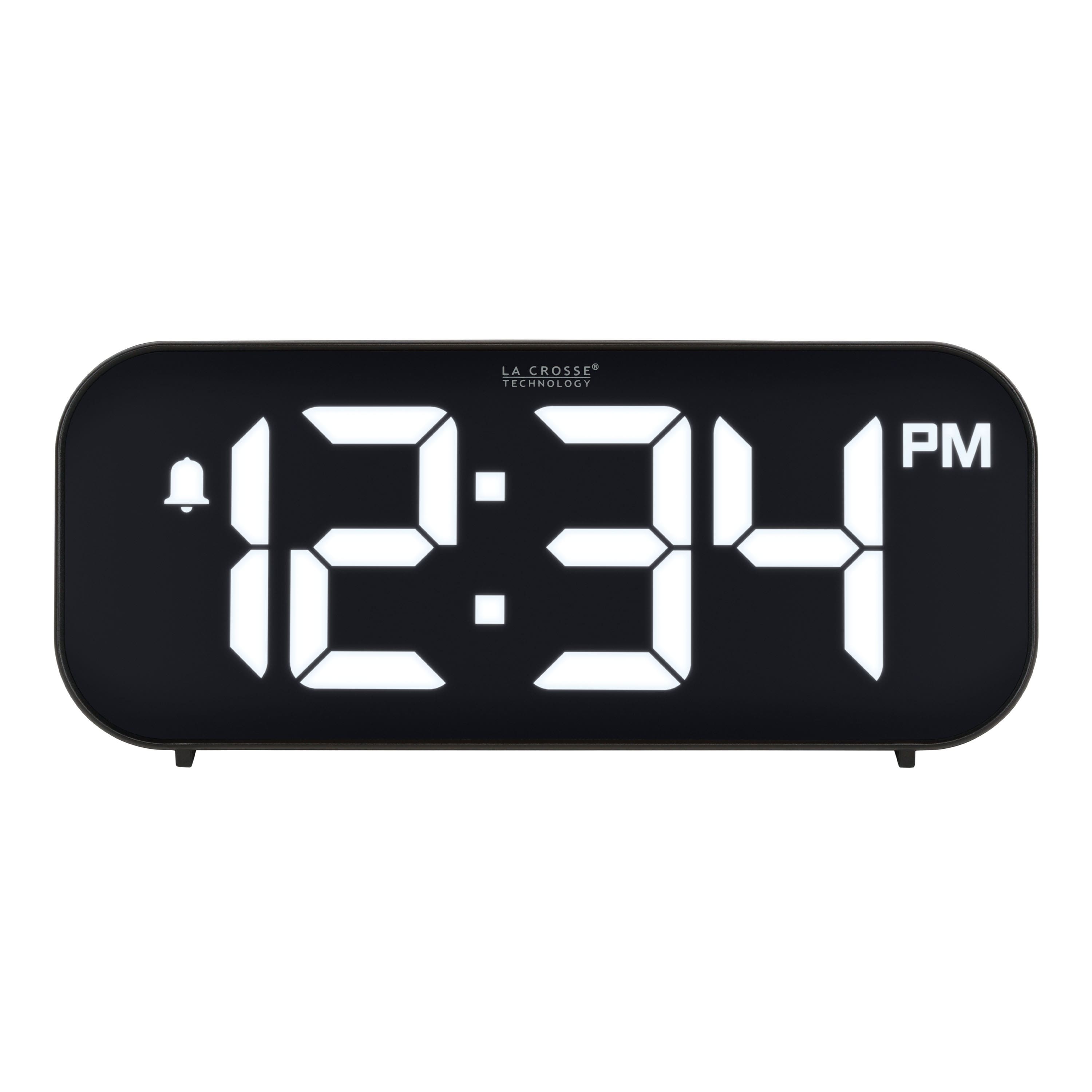 La Crosse Technology - Insta-Set Digital LED Alarm Clock with Bluetooth Technology - Black