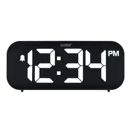La Crosse Technology - Insta-Set Digital LED Alarm Clock with Bluetooth Technology - Black