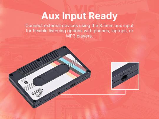 VIG Aux Input Ready  
Connect external devices using the 3.5mm aux input for flexible listening options with phones, laptops, or MP3 players.  

VICTOR CORD I A