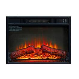 COWLOWN - 23 in. Electric Fireplace with IR Remote Control, Glass View and Adjustable Realistic Logs