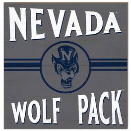 Jardine - Nevada Wolf Pack 10'' x 10'' Retro Team Sign - Navy