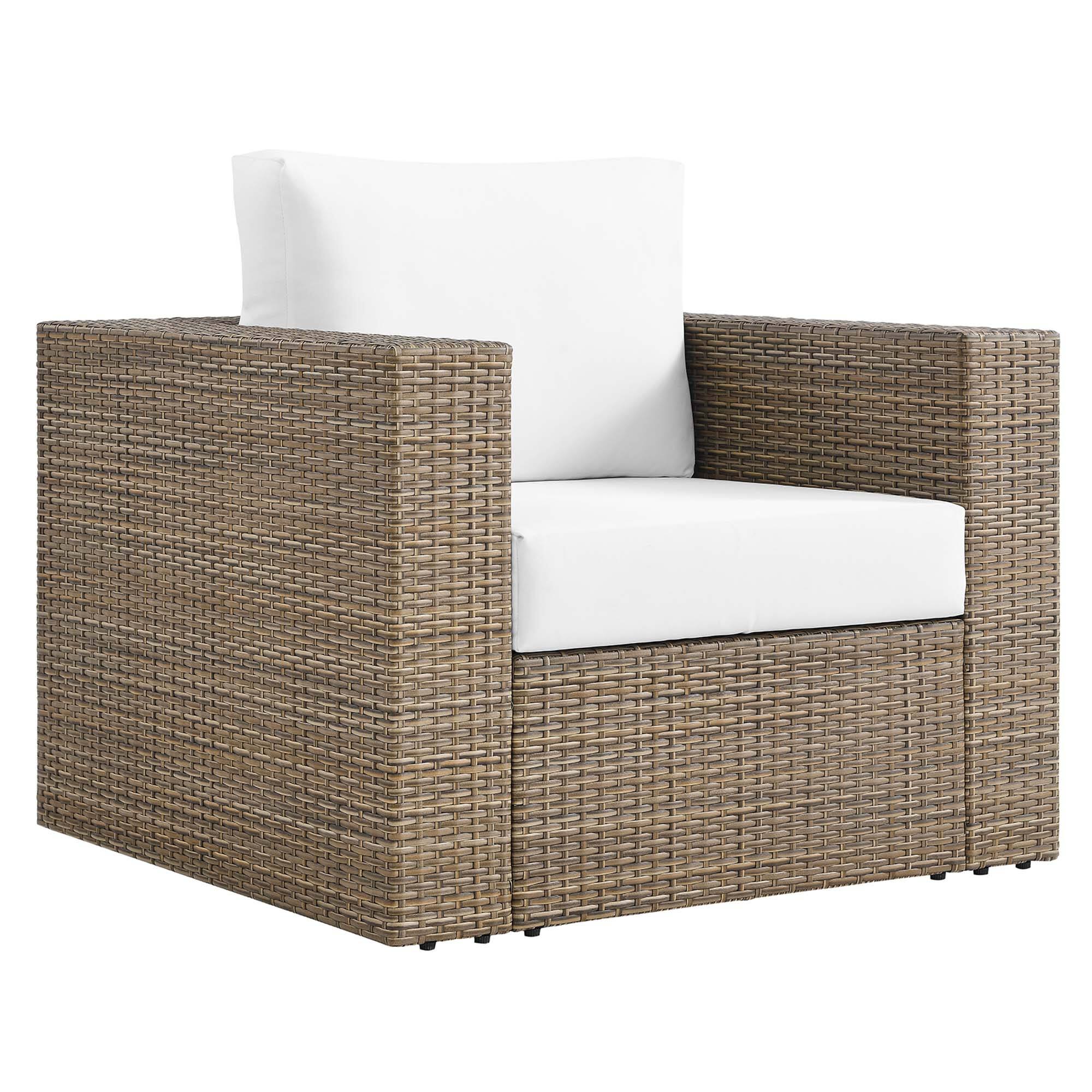 Left. Modway - Convene Outdoor Patio Armchair by Modway - Cappuccino White.