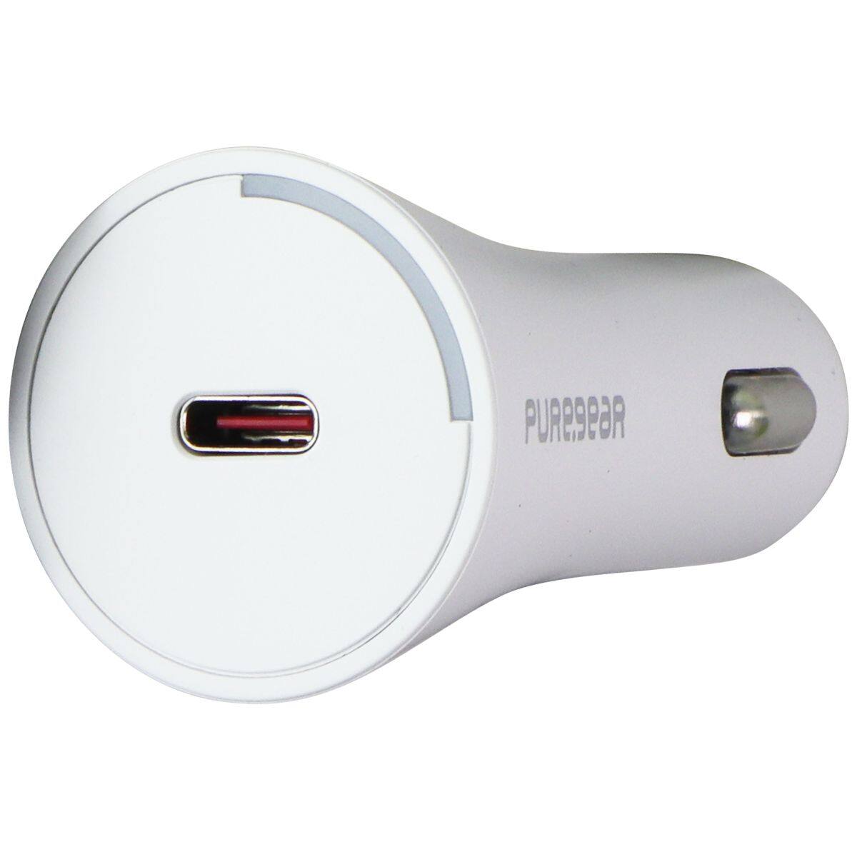 PureGear LightSpeed 20W Lightning 8 Pin to USB C Car Charger White ...