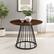 Alt View Zoom 11. Walker Edison - Modern Round Cage-Leg Dining Table - Dark Walnut.