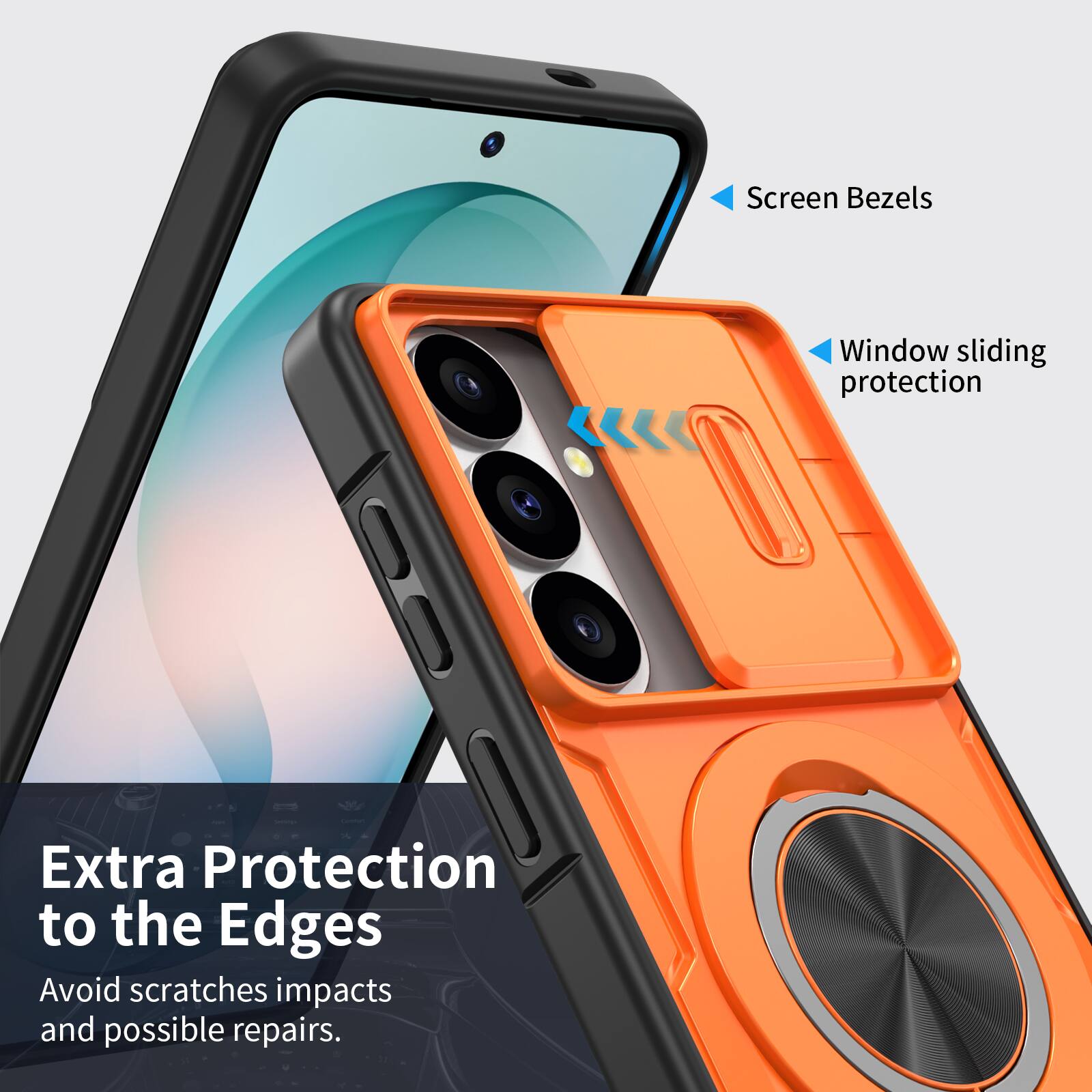 Screen Bezels  
Window sliding protection  
Extra Protection to the Edges  
Avoid scratches, impacts and possible repairs.