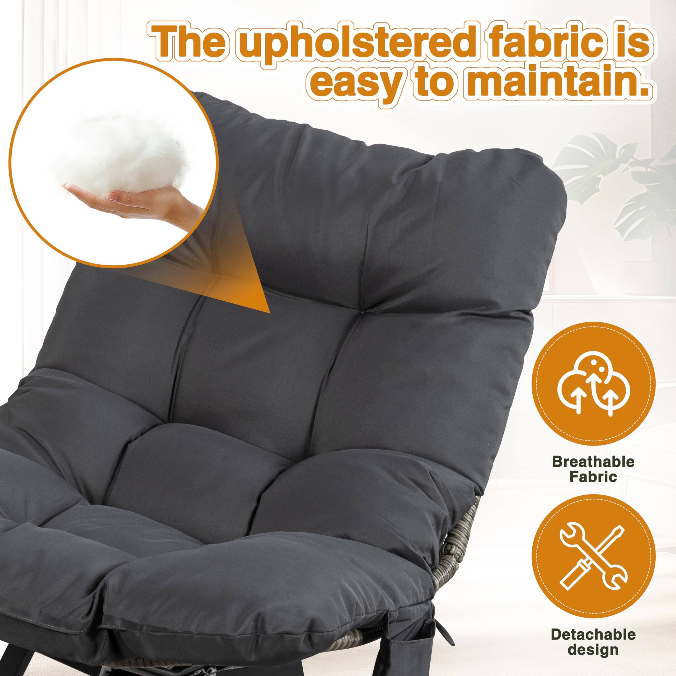 The upholstered fabric is easy to maintain.

- Breathable Fabric
- Detachable design