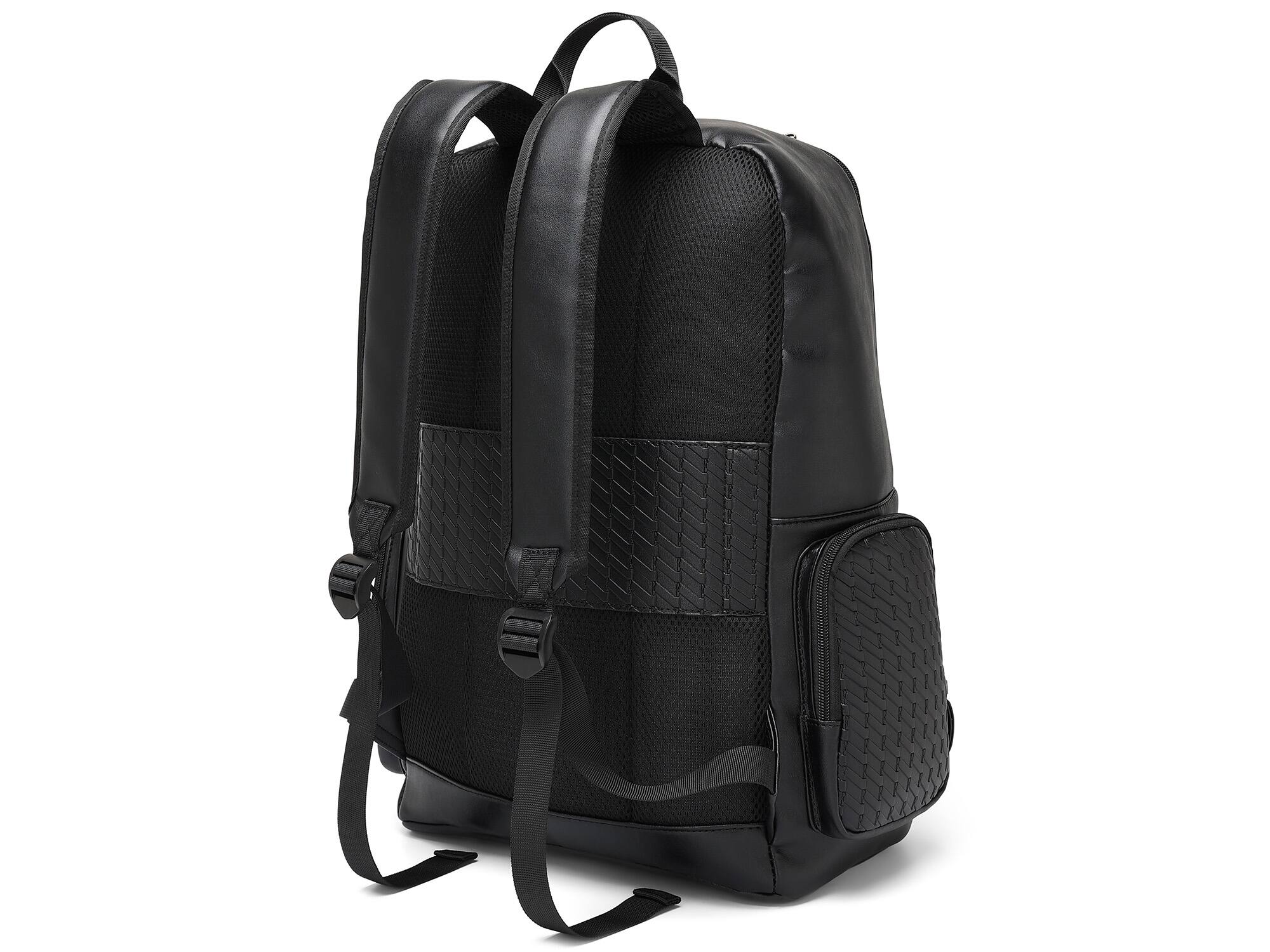 Back. Elle - ELLE Leisure Luxe 27L Vegan Leather Backpack - Black - Black.