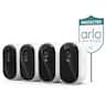 Arlo - Essential Outdoor Security Camera 2K (3rd Gen, 2025 Release) - Wireless, Rechargeable Camera with Yard Sign, 4-Cam - White