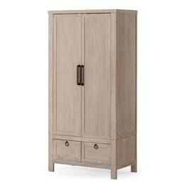 Maven Lane - Vaughn Rustic Wooden Cabinet Finish - Weathered White
