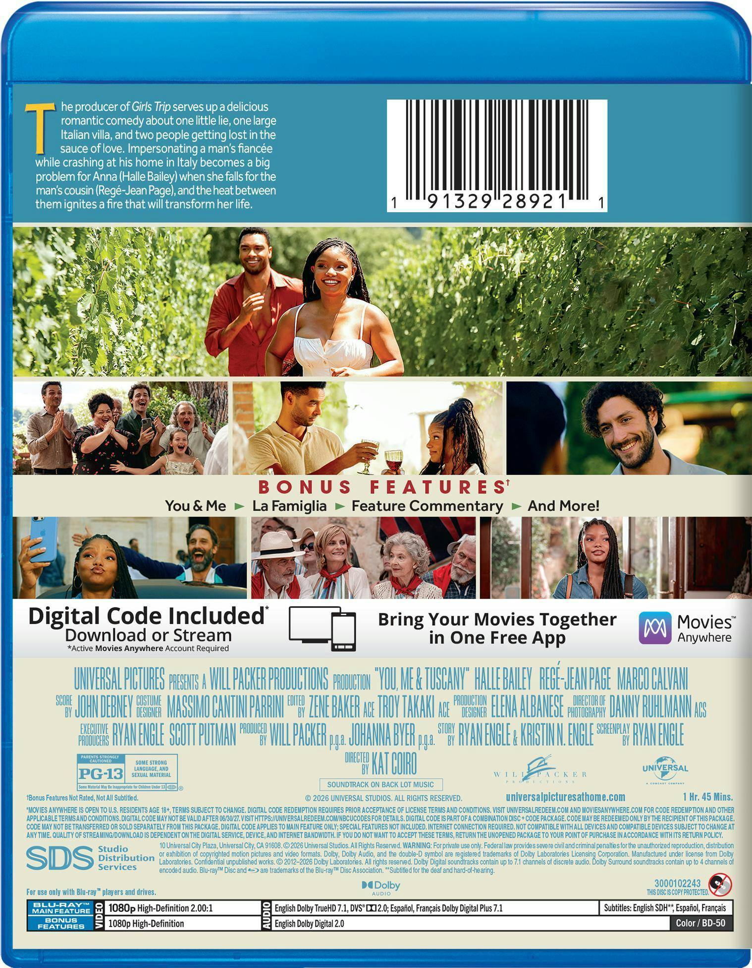 Back. You, Me & Tuscany   - BLU-RAY.