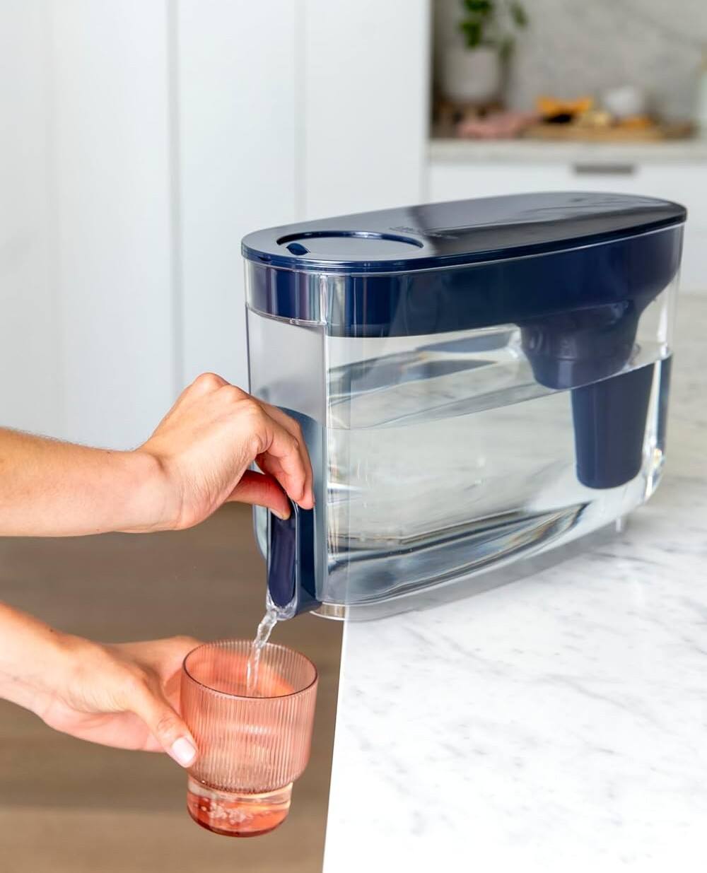 Alt View 1. FINEAK - Home 18-Cup Water Filter Dispenser-Advanced Protection for Clean Water - Midnight Blue.