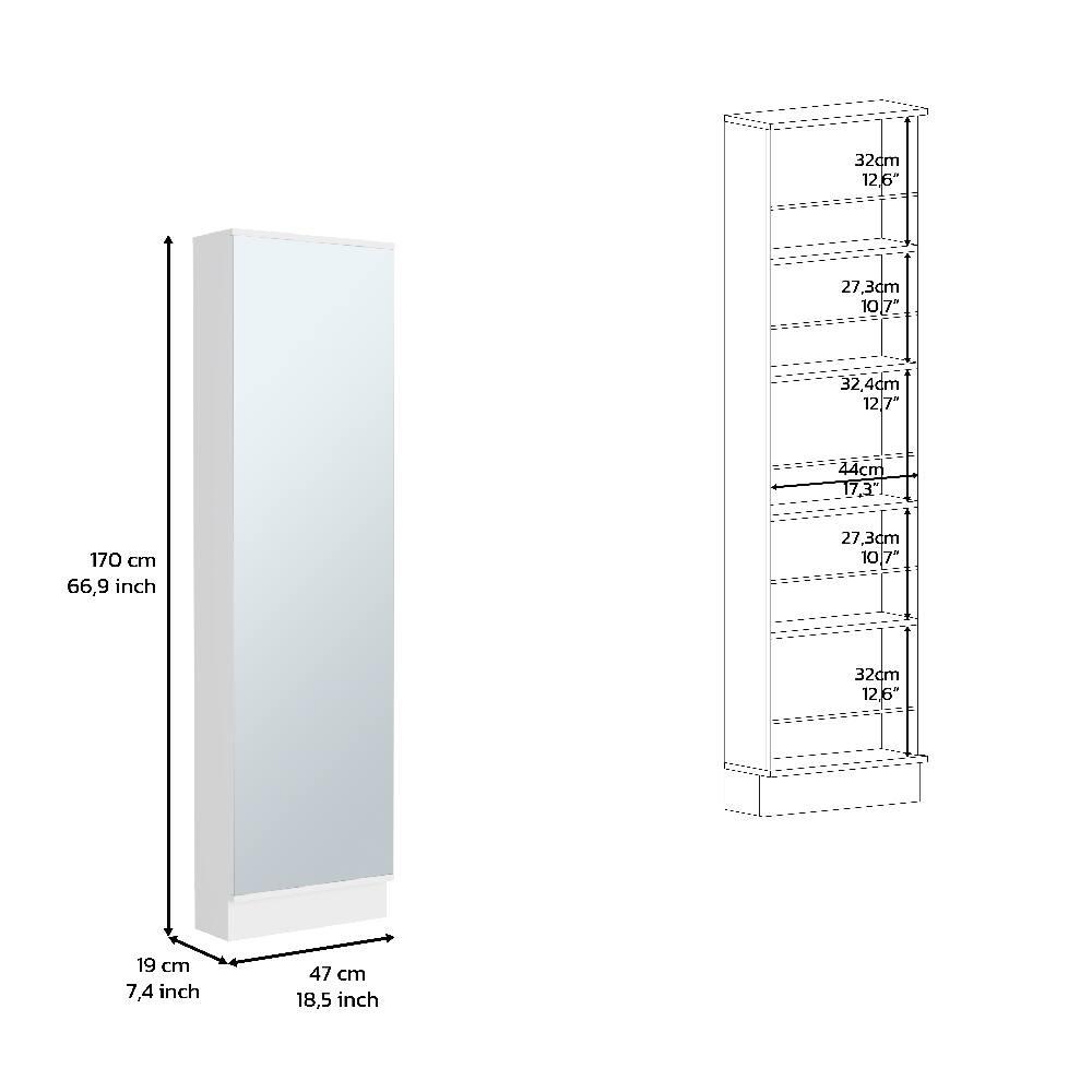 32 cm 12.6"
27.3 cm 10.7"
32.4 cm 12.7"
44 cm 17.3"
170 cm 66.9 inch
27.3 cm 10.7"
32 cm 12.6"
19 cm 7.4 inch
47 cm 18.5 inch