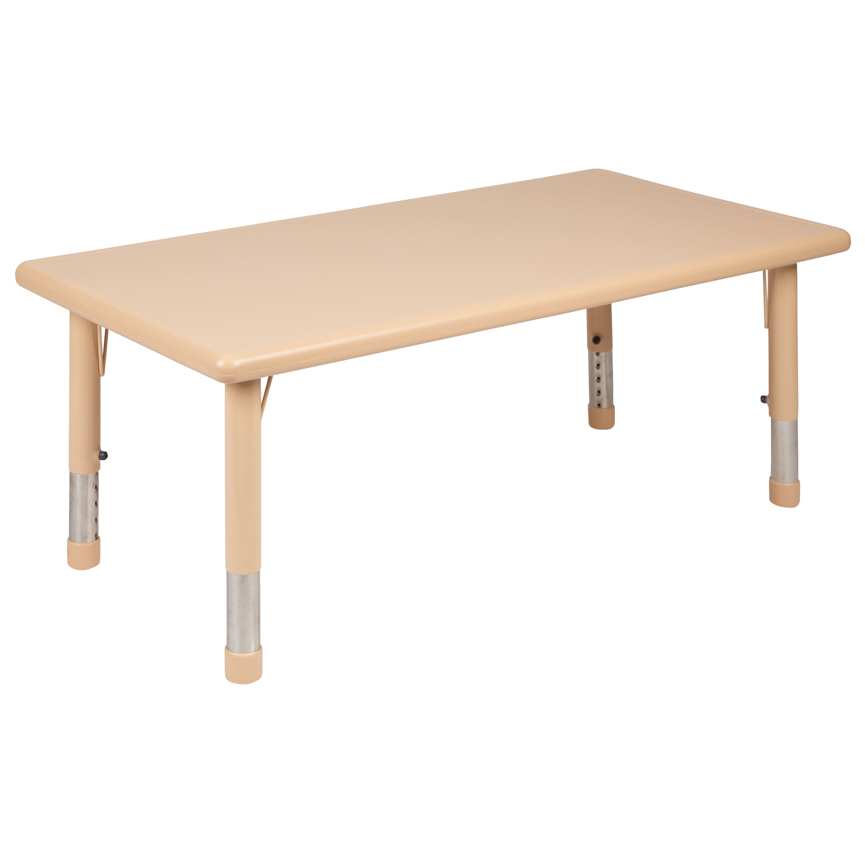 "Emma + Oliver - 24""W x 48""L Rectangular Plastic Height Adjustable Activity Table - Natural" price history on PriceWatchPro
