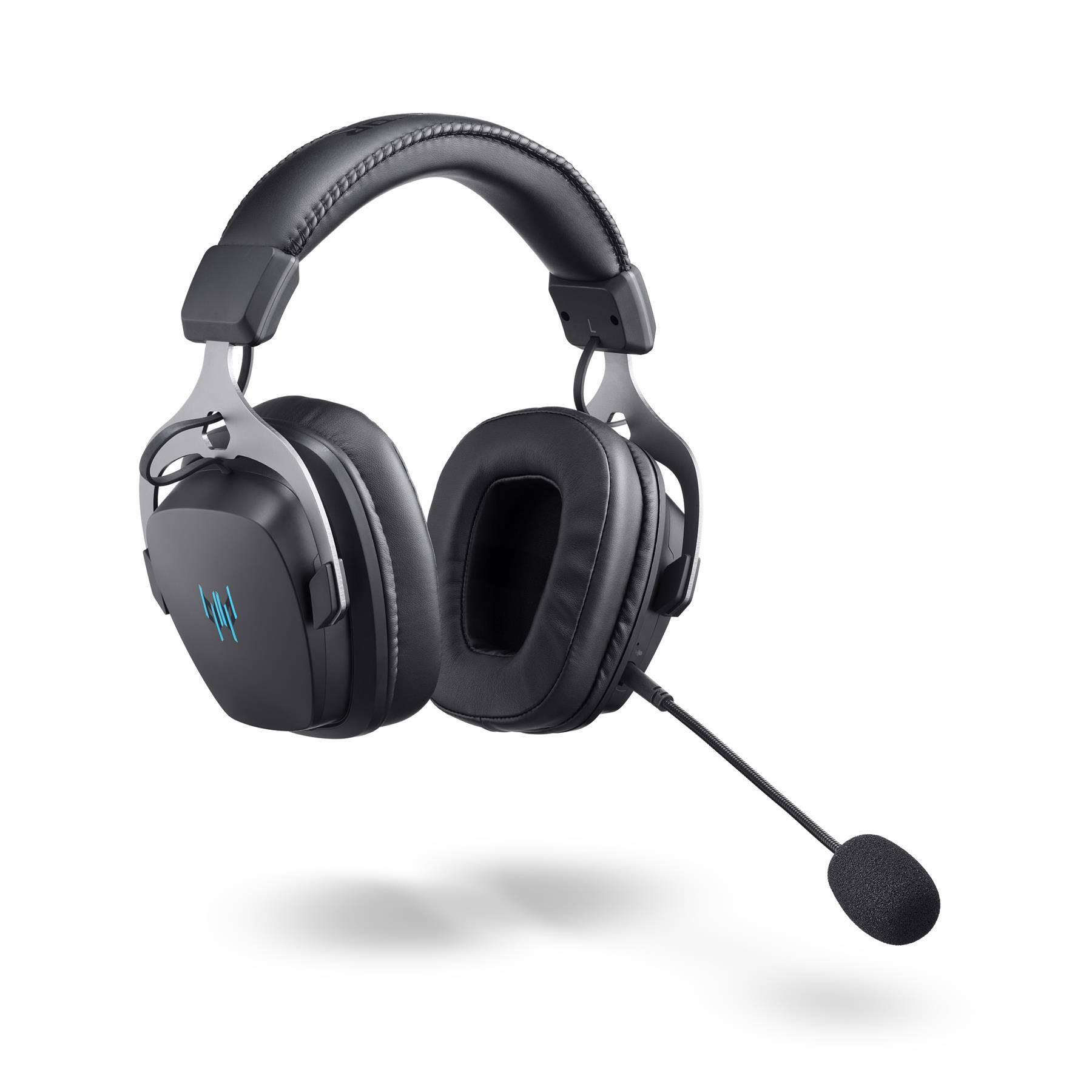 Left. Acer - Predator Galea 570 Wireless Gaming Headset, Bluetooth 2.4GHz and USB-C Wired, Detachable ENC Mic - PHR550 - Black.