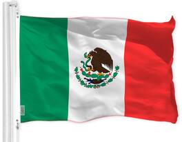 G128 - Mexico Flag 150D Polyester 3x5 ft - Assorted Colors