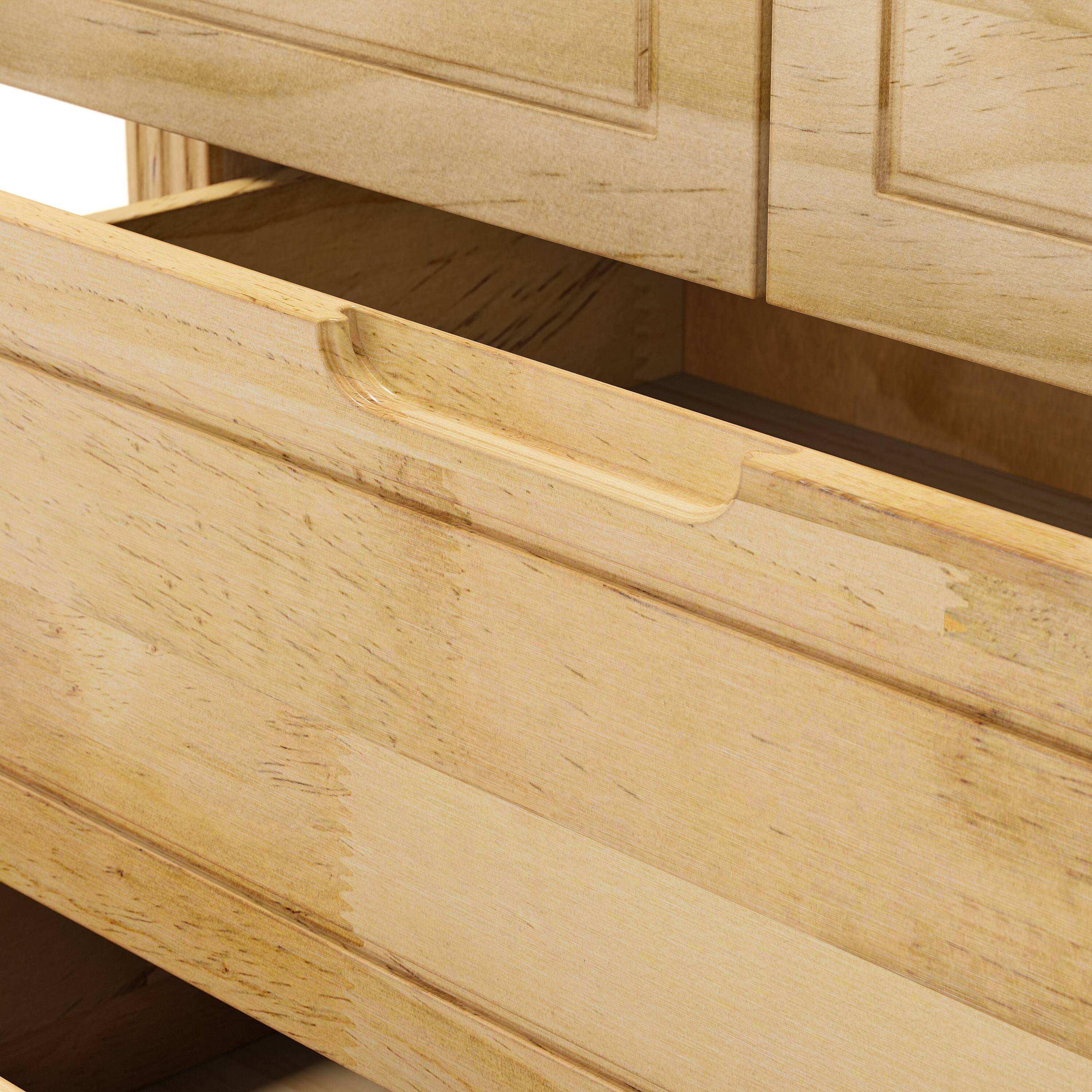 Alt View 1. Homsee - Solid Wood Baby Changing Table Dresser with Drawers, Nursery Diaper Organizer, Anti-Tip Storage Cabinet for Newborns - Wooden.