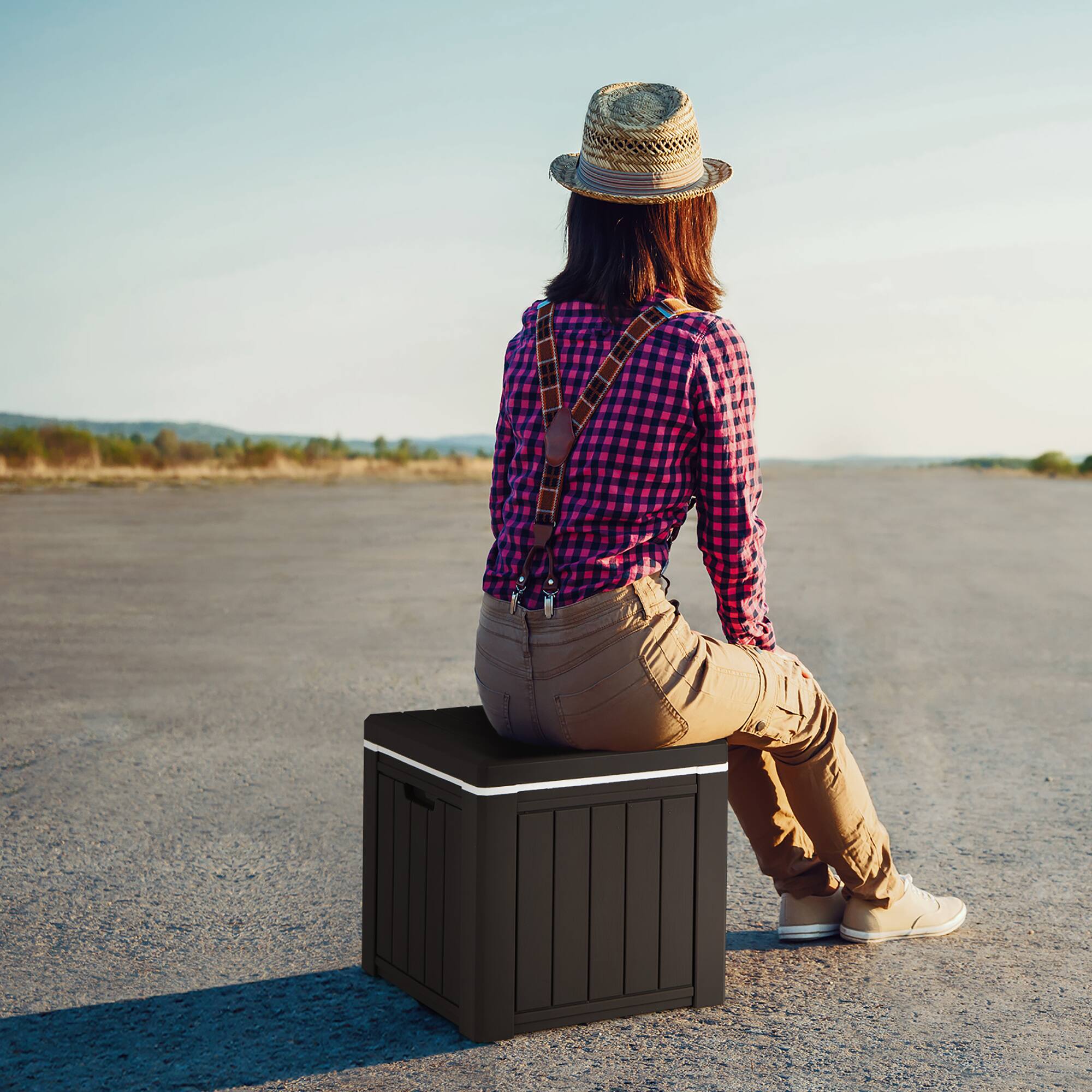 Alt View 1. Costway - Costway 10 Gallon Ice Cooler w/ Built-in Handles and Detachable Lid Black - Black.