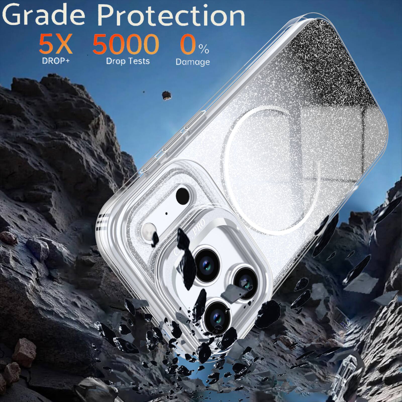 Grade Protection  
5X  
5000  
0%  
DROP+  
Drop Tests  
Damage