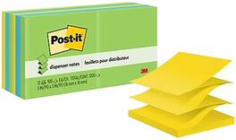 Post-it - Pop-up Notes, 3" x 3", Floral Fantasy Collection, 100 Sheet/Pad, 12 Pads/Pack - Multicolor