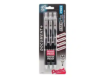 DOCUMENT+
ENERGEL
PRO
FRAUD PROOF
WATER PROOF
MEDIUM
BLACK
Pentel