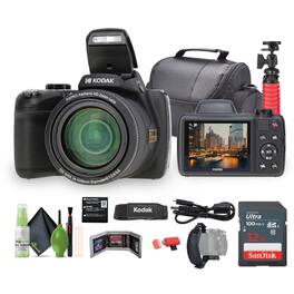 Kodak - PIXPRO AZ528 16MP Digital Vlogging Camera +32GB Memory Card + More - Black