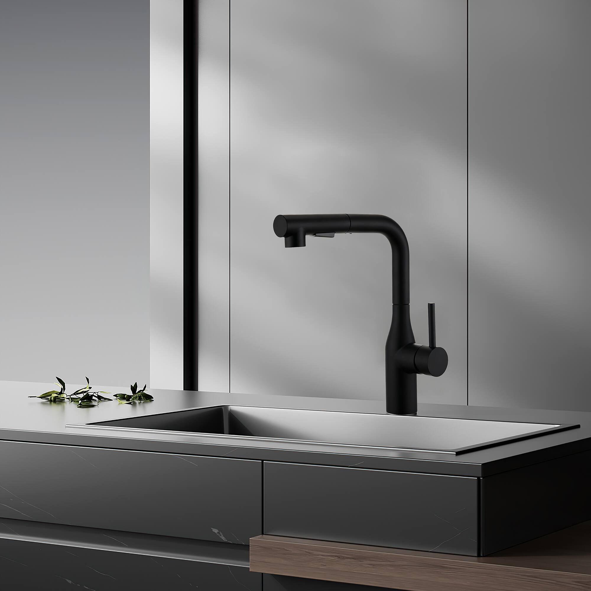 Bothwa Home Fountain 11.9 Inch Kitchen Faucet Matte Black - Best Buy