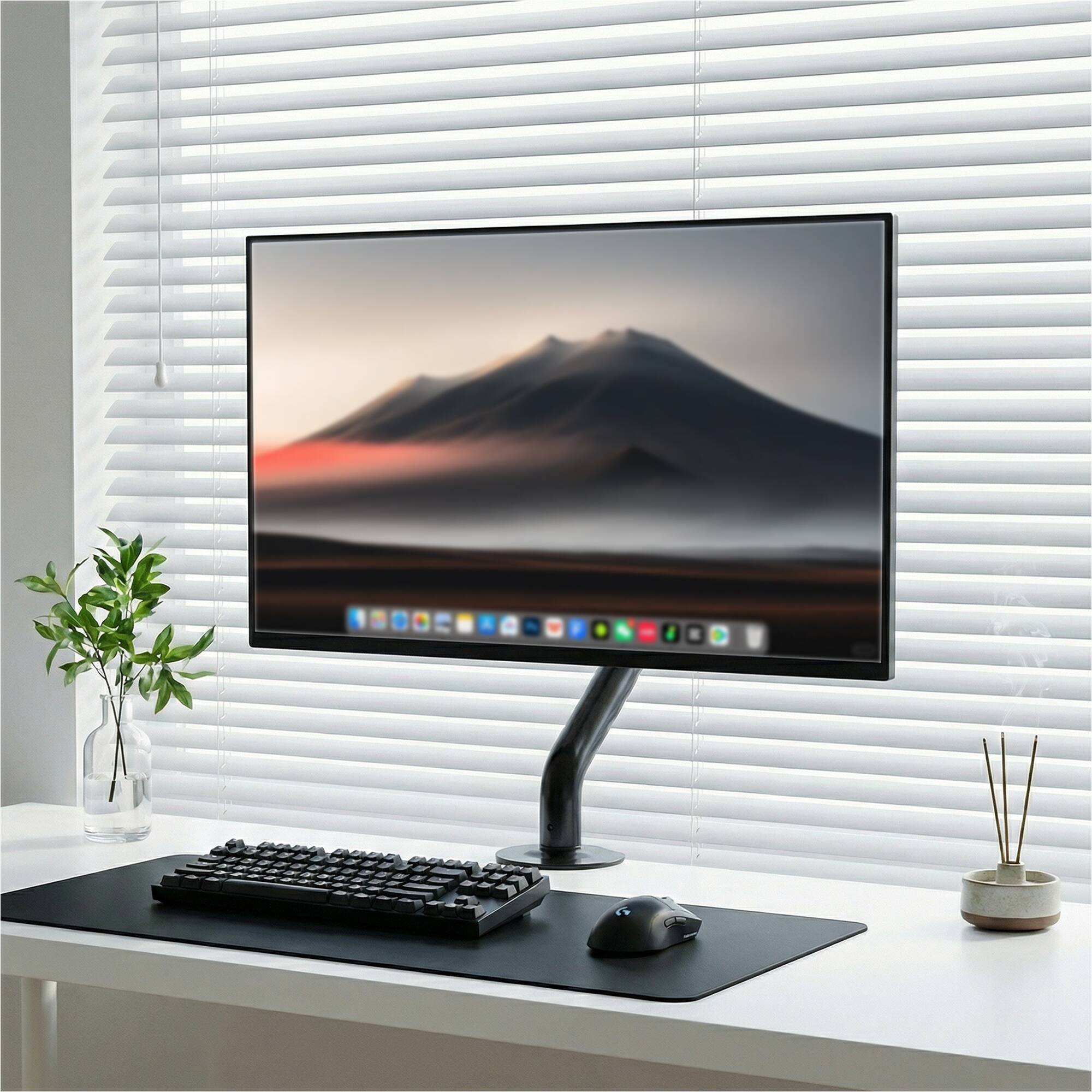 Alt View 1. PexFix - Ergonomic Monitor Stand, Full Adjustable Spring Monitor Mount for Screens 15-32 Inch and Max 19.8 lbs - Black.