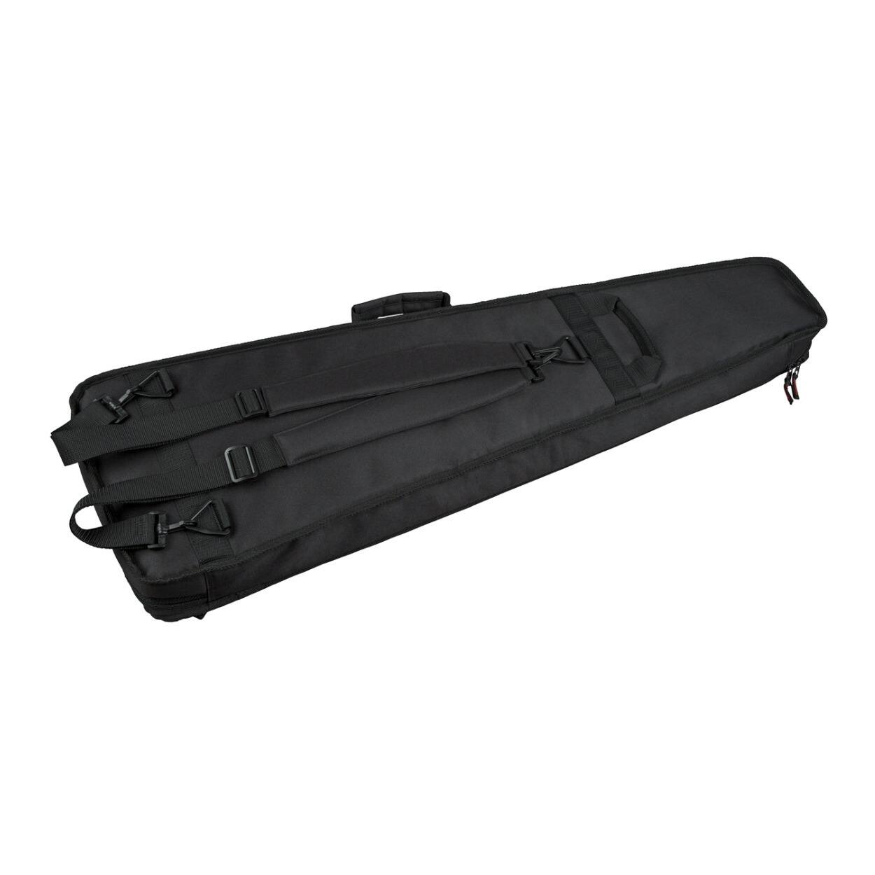 Left. Jackson - Jackson Polyester Made and Nylon Lining Interior Minion Concert Bass Gig Bag with Two Zippers and Jackson Logo (Black).