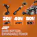 BLACK+DECKER WORX 20V MAX 40V MAX 80V MAX SAME BATTERY, EXPANDABLE POWER.
