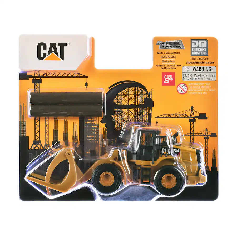 Yellow Color Machine Wheel CAT Caterpillar 950M Wheel Loader Yellow with Log Fork and Wood Log 1/ ...