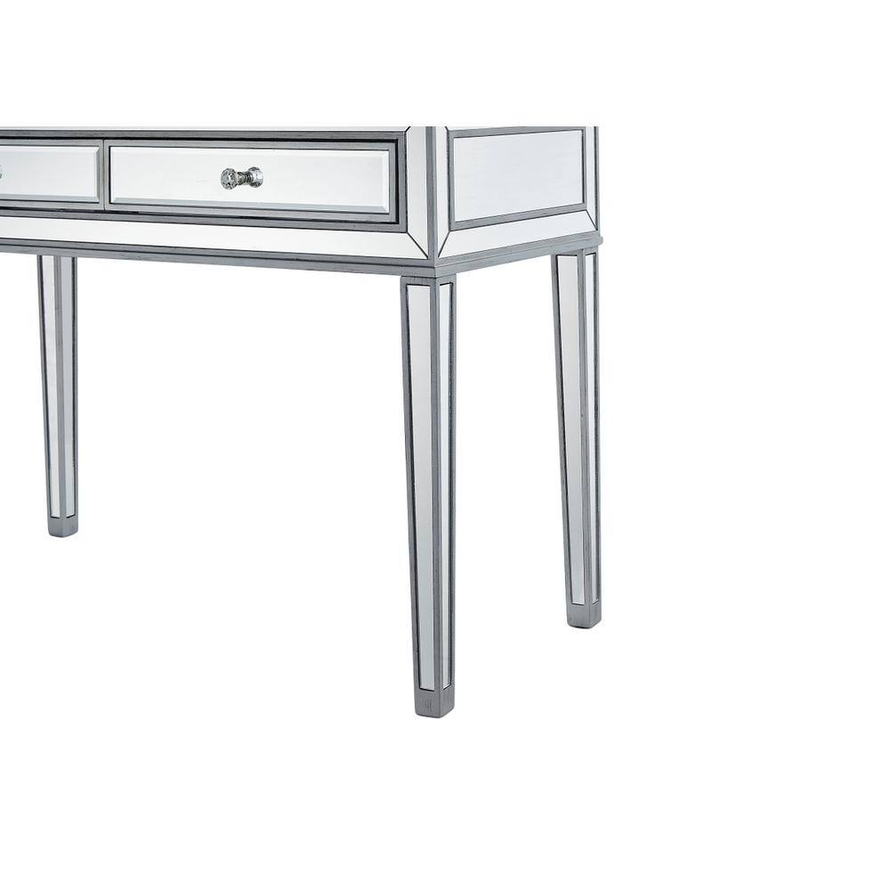 Alt View 9. Elegant Decor - Desk 42in. W x 18in. D x 30in. H in antique silver paint - Antique Silver.