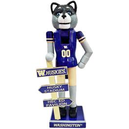 Santa's Workshop - Washington Huskies 12" Mascot Nutcracker - Purple