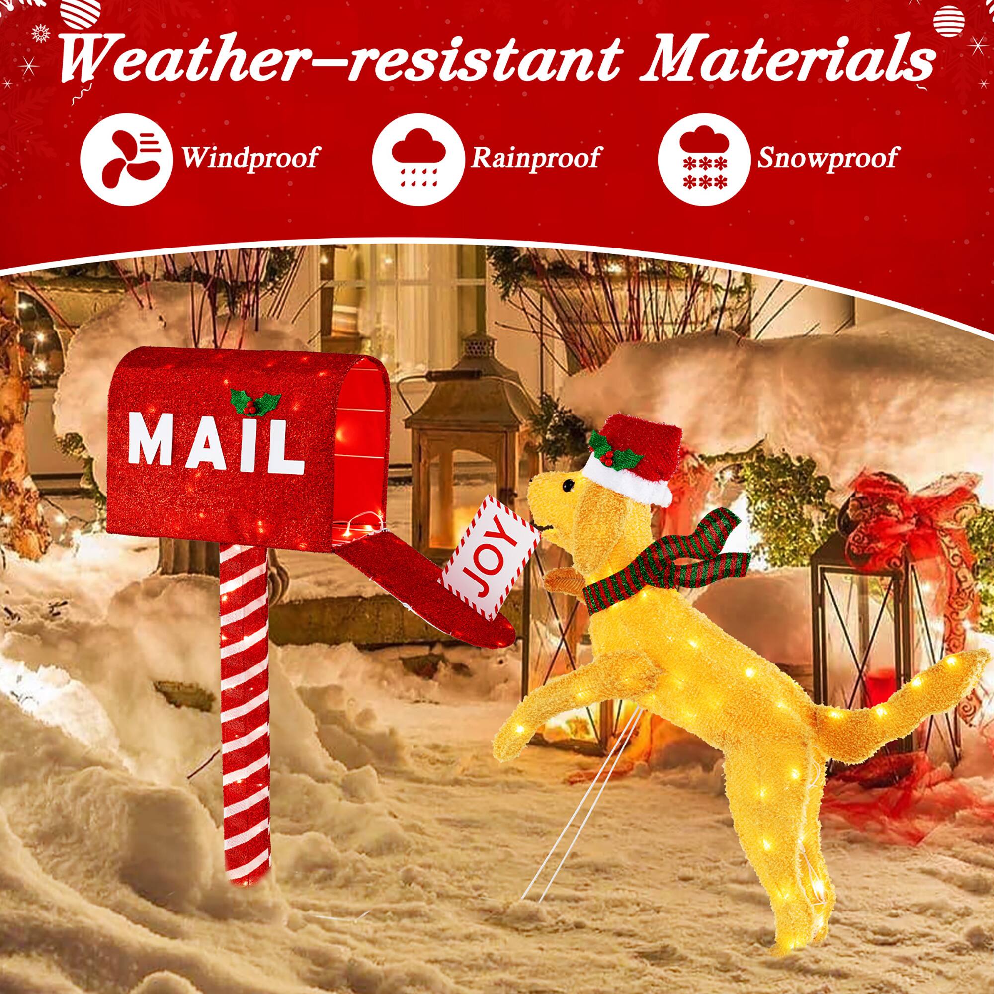 Weather-resistant Materials  
Windproof  
Rainproof  
Snowproof  

MAIL  
JOY